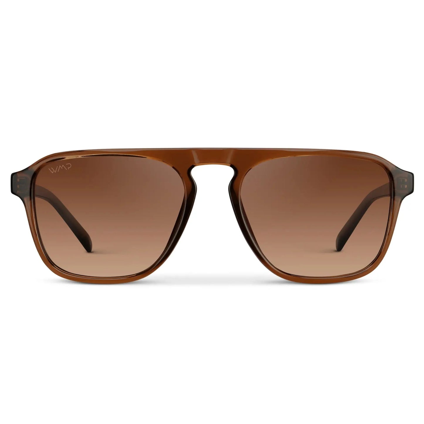 EMERSON Unisex Square Aviator Sunglasses in Terracotta Brown WMP Eyewear