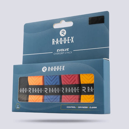 Raquex Evolve Racquet Overgrips (5 Pack)