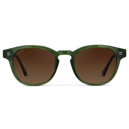 FELIX Mid-Century Polarised Unisex Sunglasses in Jade Green WMP Eyewear