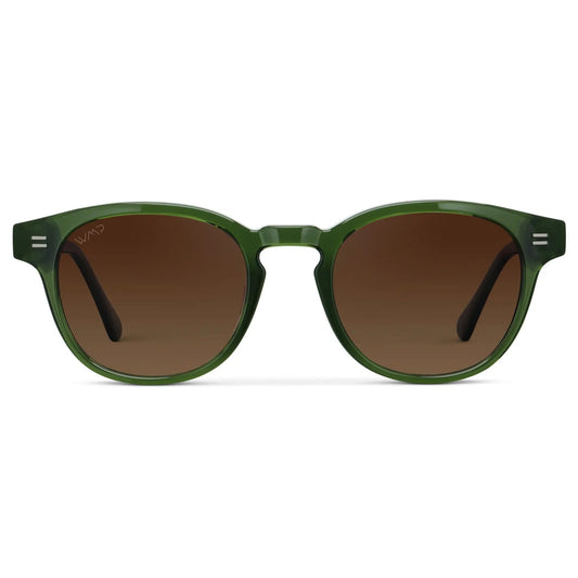 FELIX Mid-Century Polarised Unisex Sunglasses in Jade Green WMP Eyewear