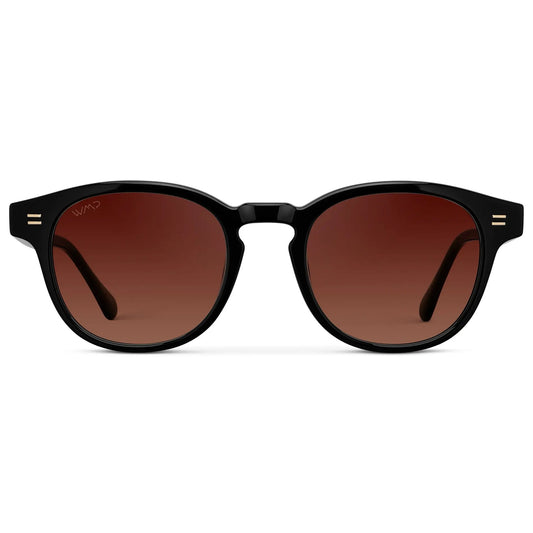 FELIX Mid-Century Unisex Black Sunglasses - Red Tinted Lens l WMP Eyewear