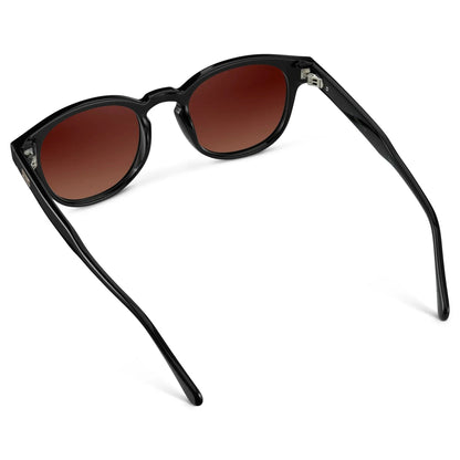 FELIX Mid-Century Unisex Black Sunglasses - Red Tinted Lens l WMP Eyewear