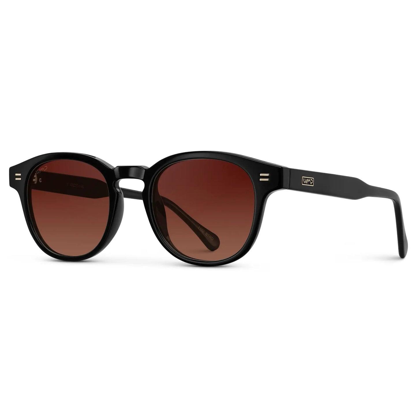 FELIX Mid-Century Unisex Black Sunglasses - Red Tinted Lens l WMP Eyewear