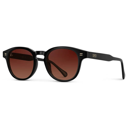 FELIX Mid-Century Unisex Black Sunglasses - Red Tinted Lens l WMP Eyewear