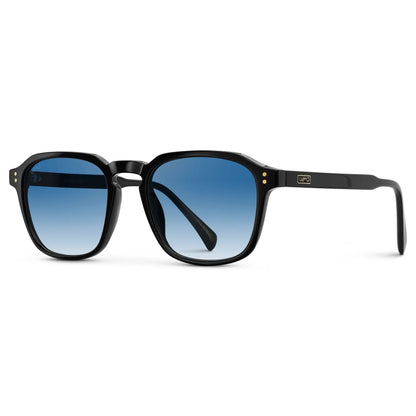 FRANCIS Men's Square Modern Sunglasses in Black / Blue Tinted Lens l WMP Eyewear
