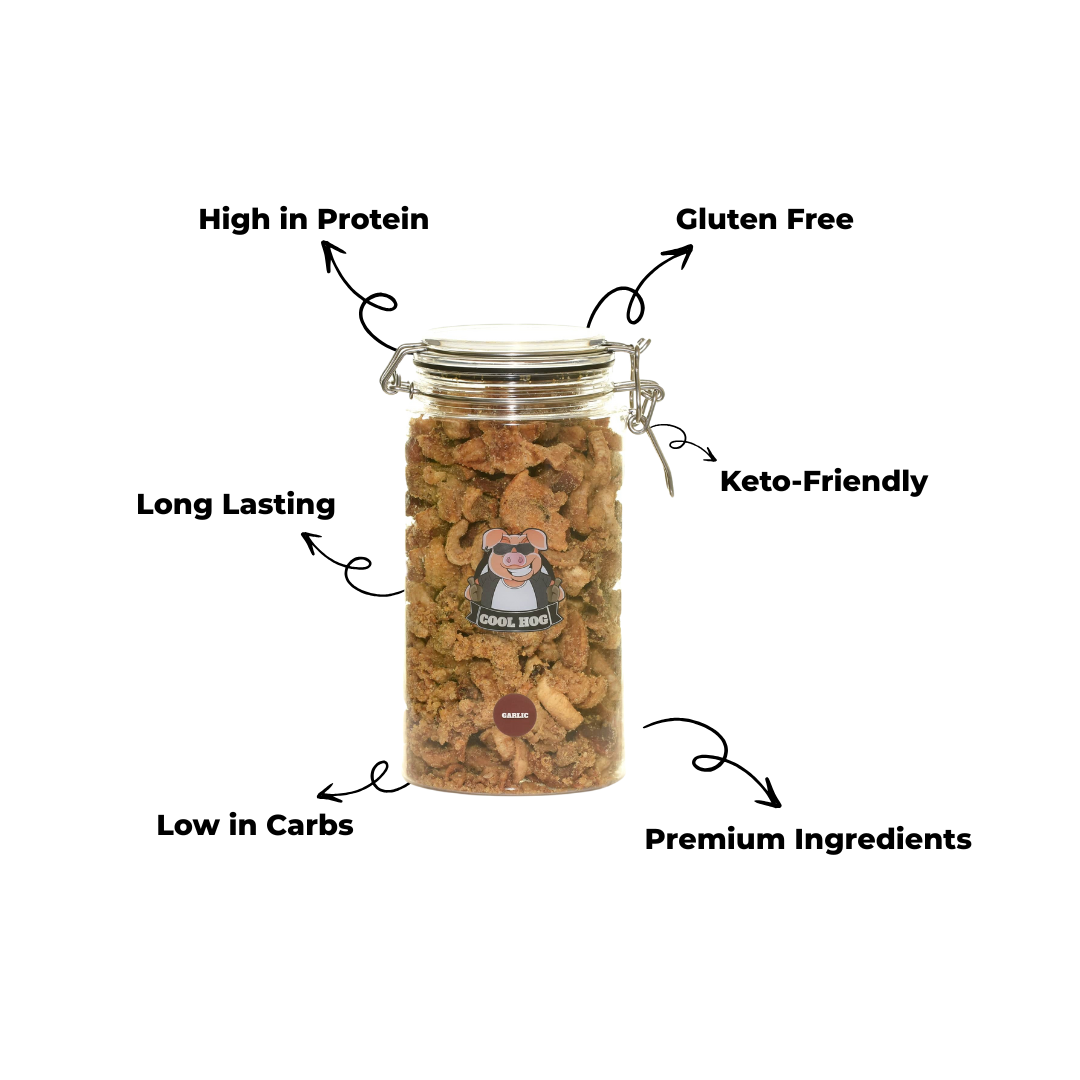Garlic Flavour Pork Scratching Jar