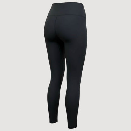 Women's High Rise Training Leggings 7/8 - Pure Black / Yellow