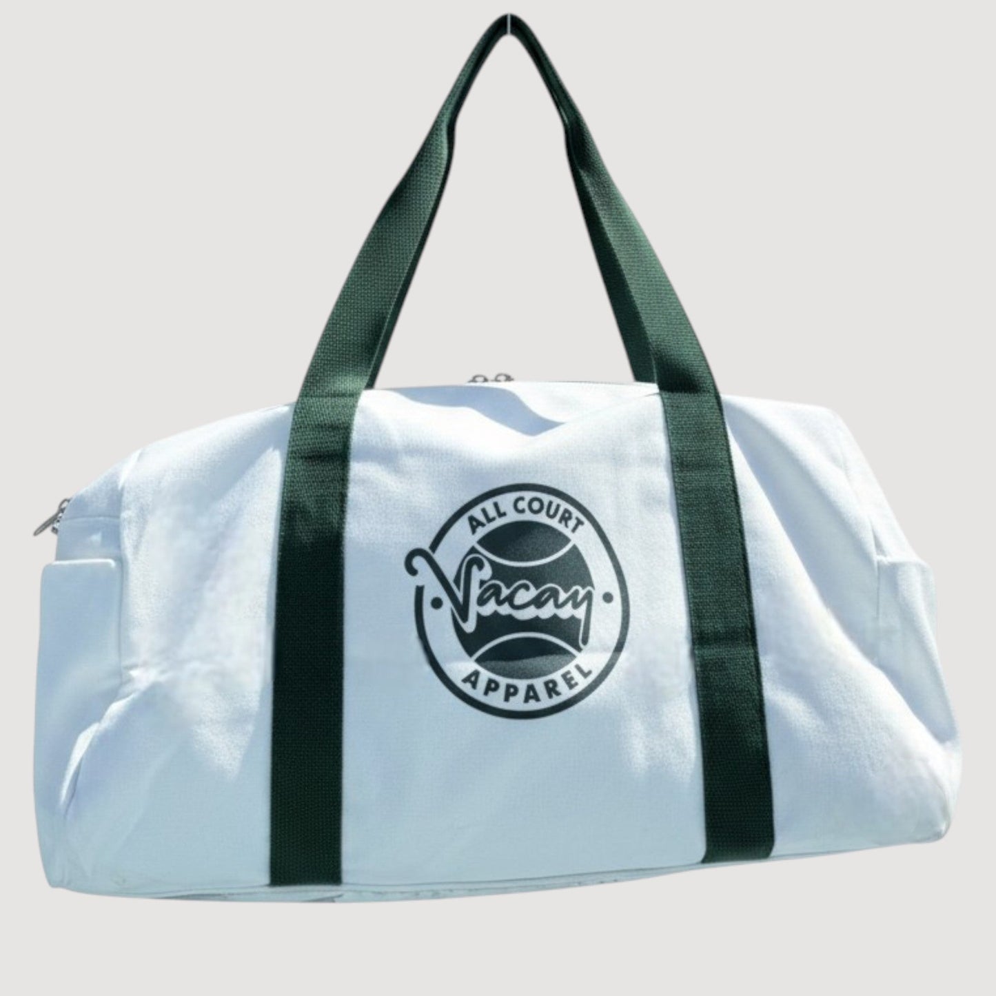 CLASSIC COURT DUFFEL BAG - WHITE / DEEP GREEN