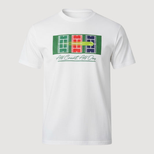 ALL COURT ALL DAY T-SHIRT - UNISEX - WHITE
