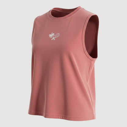 PERFORMANCE WOMEN'S COURT TANK - DUSKY PINK