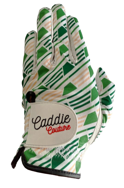 Green Geo Golf Glove