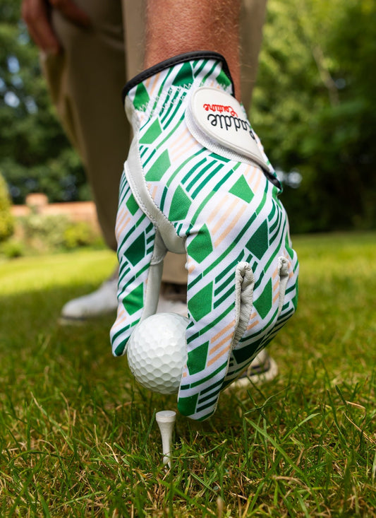 Green Geo Golf Glove