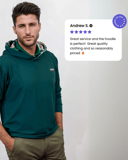 Green Geo Performance Golf Hoodie