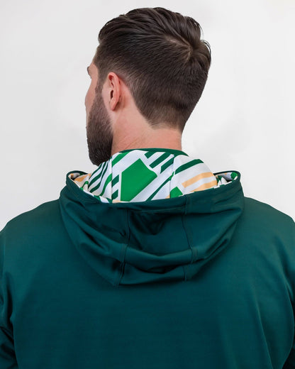 Green Geo Performance Golf Hoodie