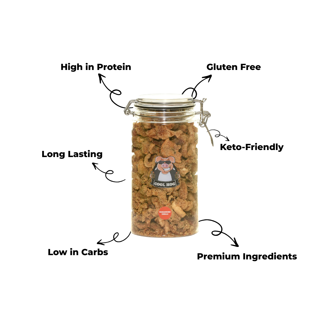 Habanero Chilli Flavour Pork Scratching Jar