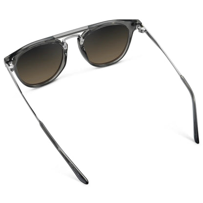HAYES Men's Keyhole Round Sunglasses l Smoke Grey - WMP Eyewear