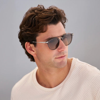 HAYES Men's Keyhole Round Sunglasses l Smoke Grey - WMP Eyewear