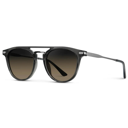 HAYES Men's Keyhole Round Sunglasses l Smoke Grey - WMP Eyewear