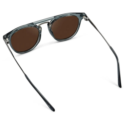 HAYES Men's Keyhole Round Sunglasses l Stone Blue - WMP Eyewear