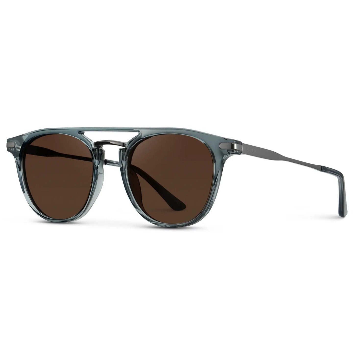 HAYES Men's Keyhole Round Sunglasses l Stone Blue - WMP Eyewear