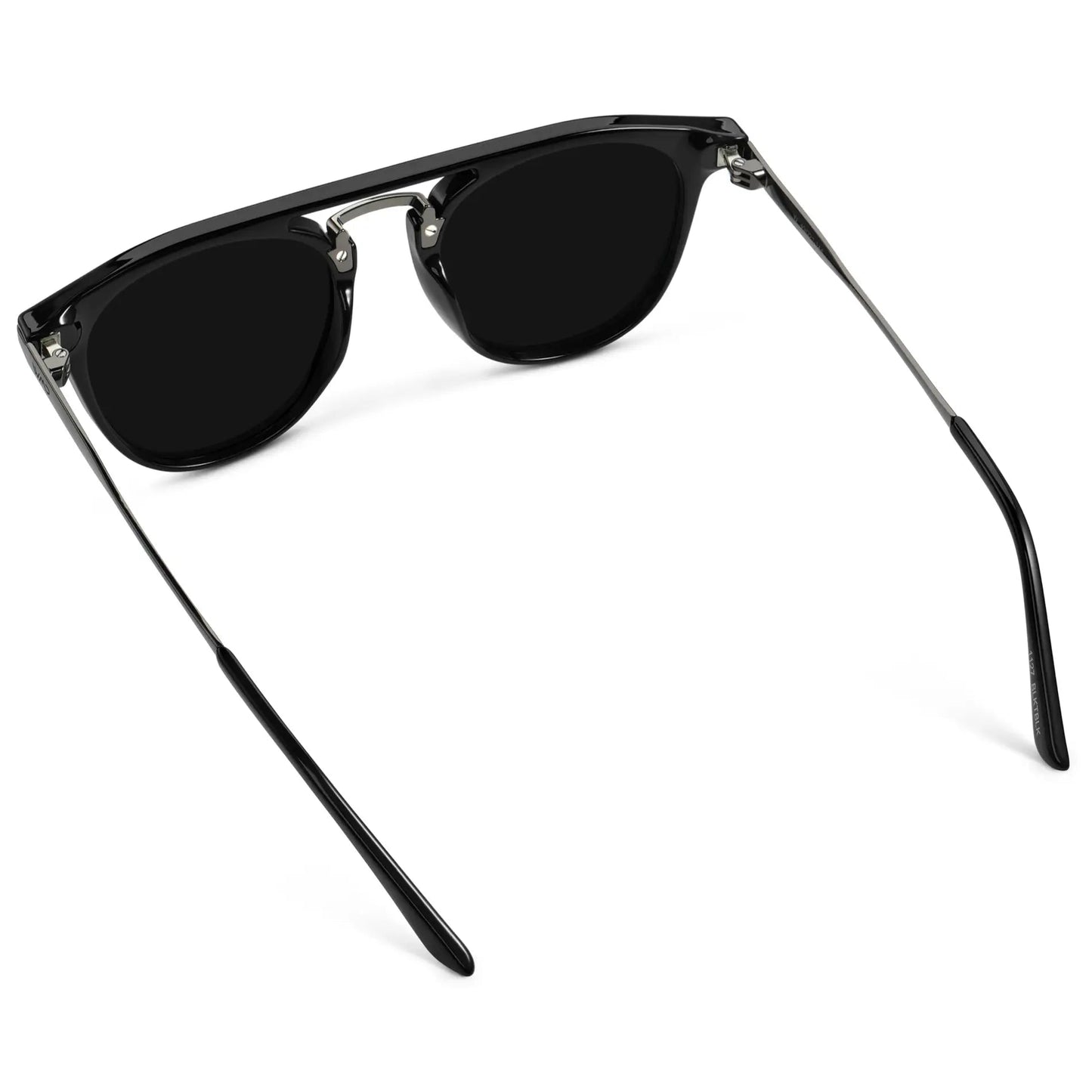 HAYES Men's Keyhole Round Sunglasses l Triple Black - WMP Eyewear