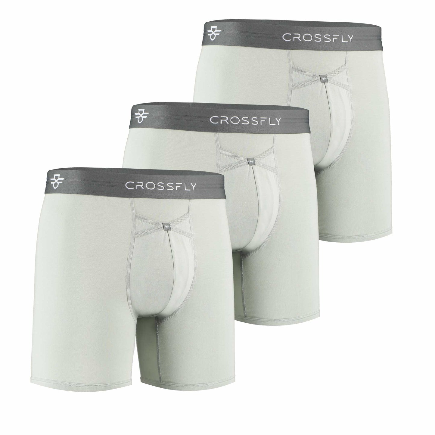 3-pack: IKON X Men's 6" Boxers - Silver/Charcoal