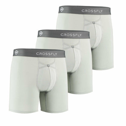 3-pack: IKON X Men's 6" Boxers - Silver/Charcoal