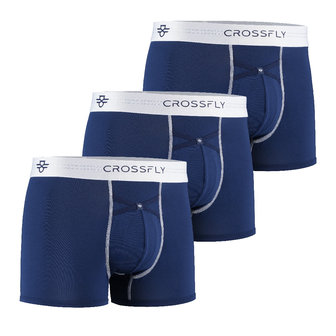 3-Pack: IKON X Men's 3" Trunks - Navy/White