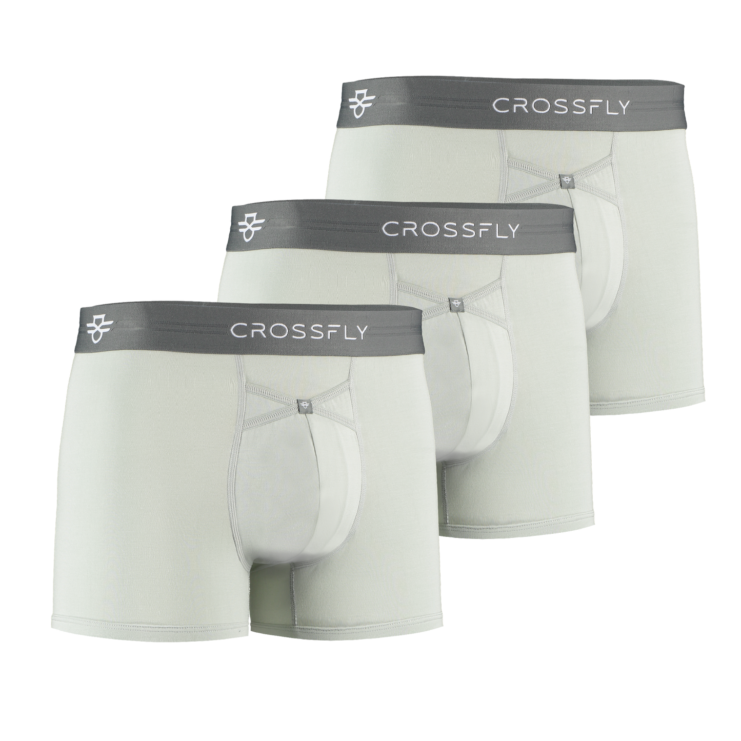 3-Pack: IKON X Men's 3" Trunks - Silver/Charcoal