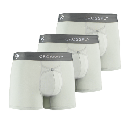 3-Pack: IKON X Men's 3" Trunks - Silver/Charcoal