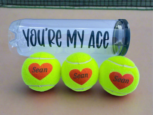 Personalized Adult Padel Balls – Love Heart Edition | Namethatball