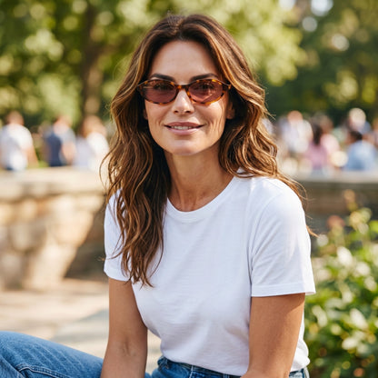 IVY Brown Tortoise Oval Sunglasses by Messy Weekend