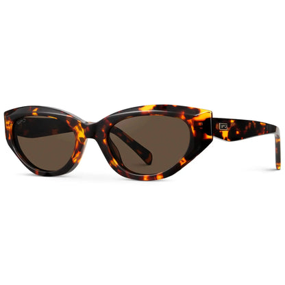 LORETTA Women's Cat-Eye Sunglasses Retro Frame Ember Tortoise by WMP Eyewear