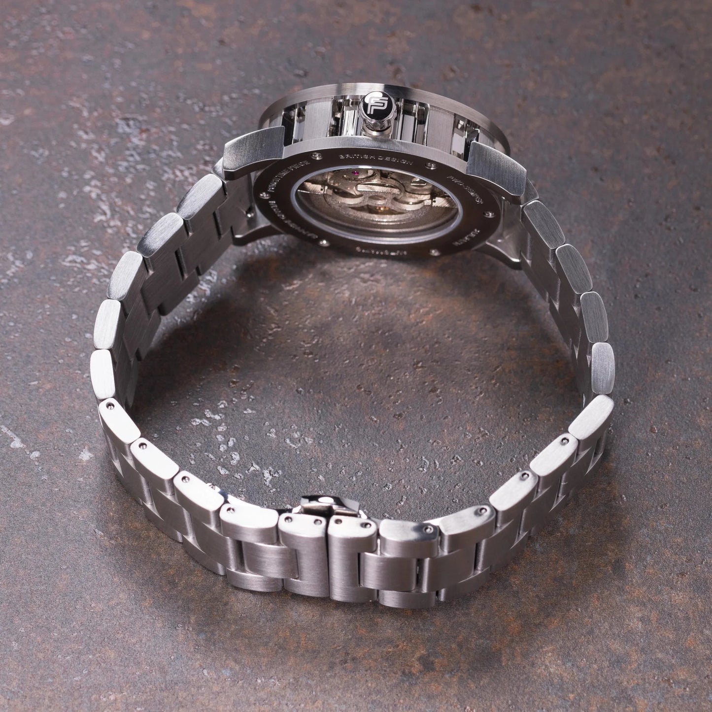 Mens Silver Automatic Watch - Silver Stainless Steel Strap l PUNCH