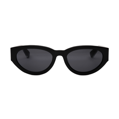 AUDREY Black Reveal Cat Eye Sunglasses by Messy Weekend