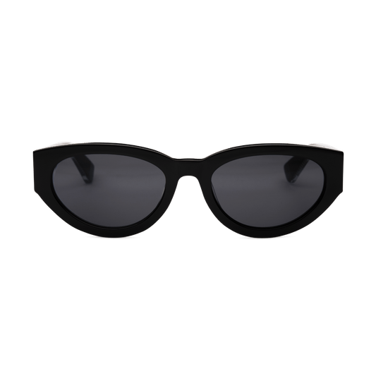 AUDREY Black Reveal Cat Eye Sunglasses by Messy Weekend