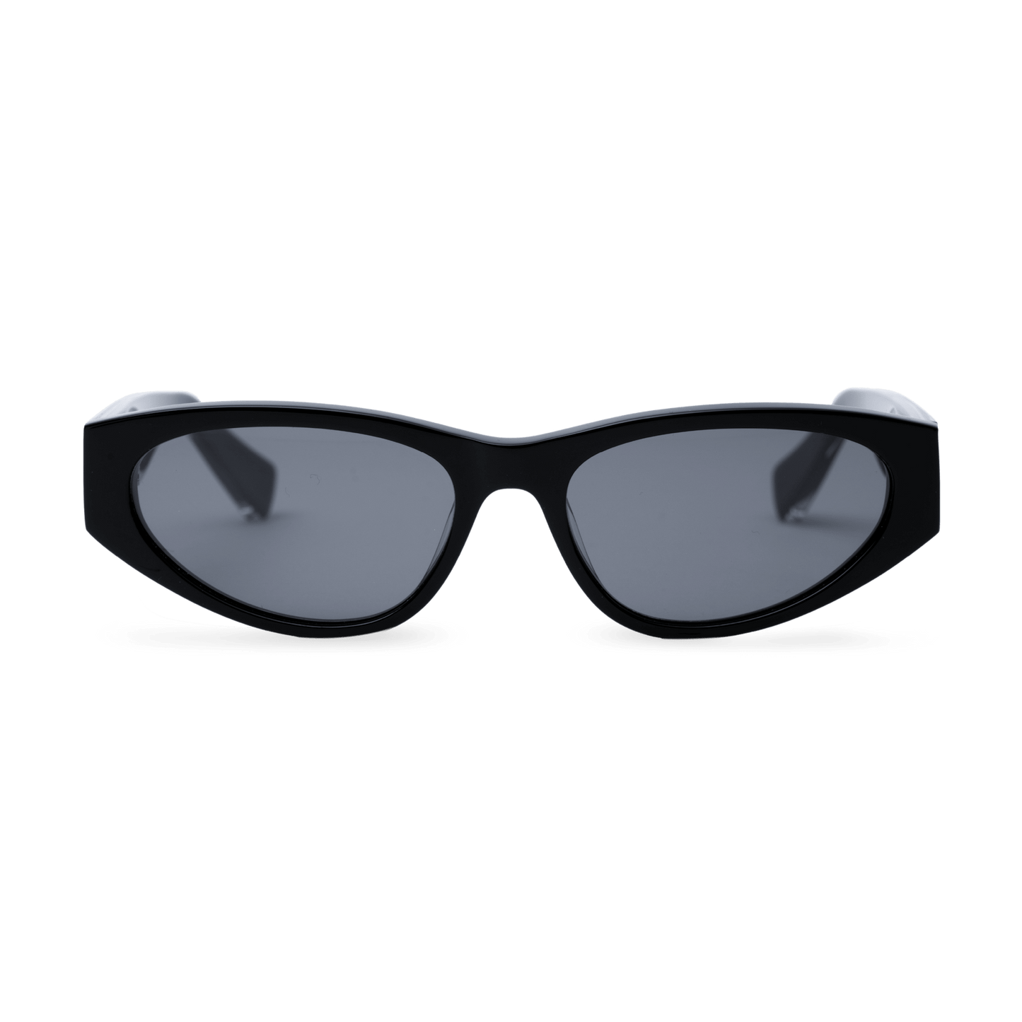 Messy Weekend Blade Slim Cat Eye Sunglasses - Black Reveal