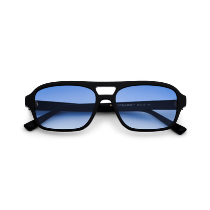 BURT Black Gradient Blue Aviator Sunglasses by Messy Weekend