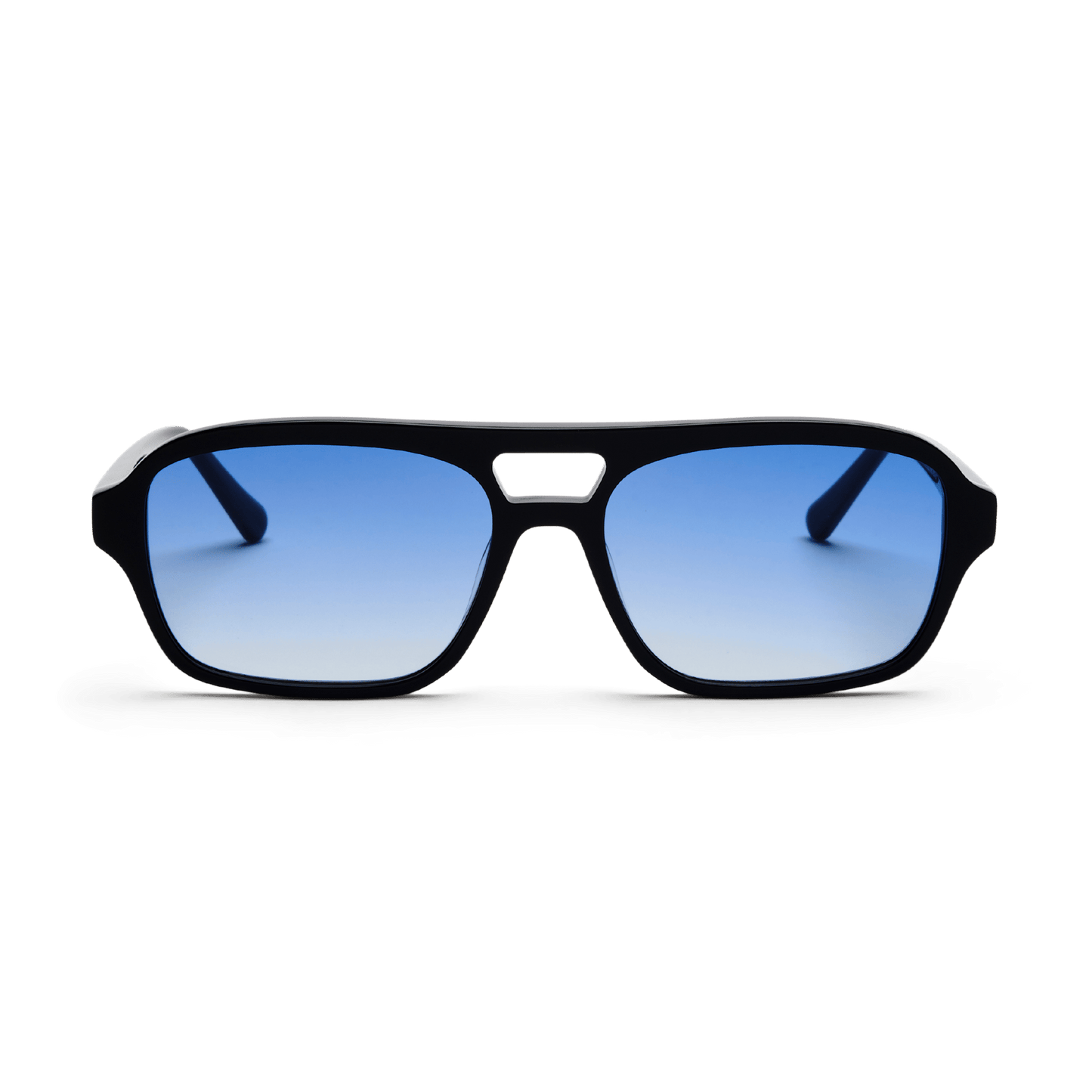 BURT Black Gradient Blue Aviator Sunglasses by Messy Weekend