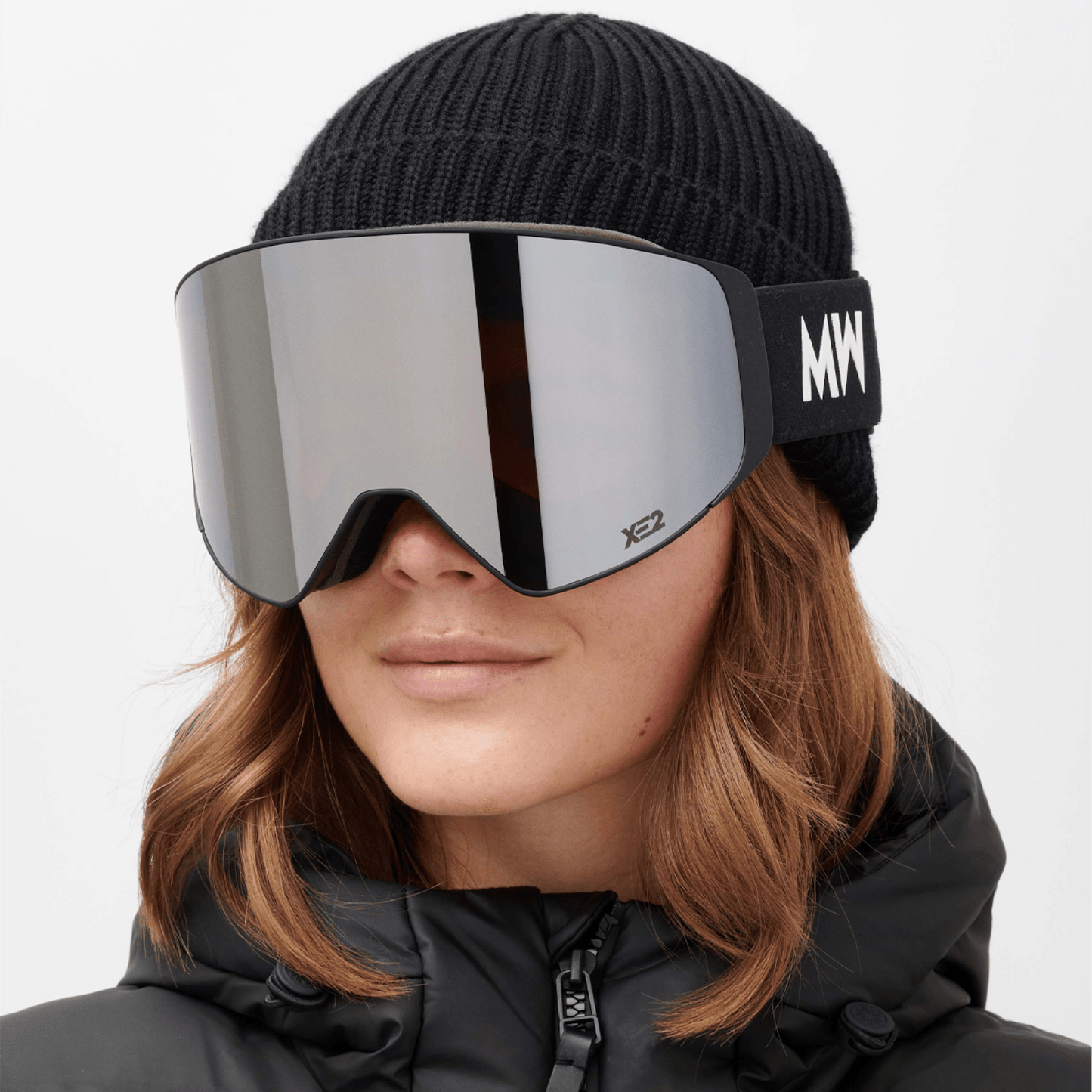 Messy Weekend Clear XE2 Ski Goggles - Silver Mirrored (Black Band)