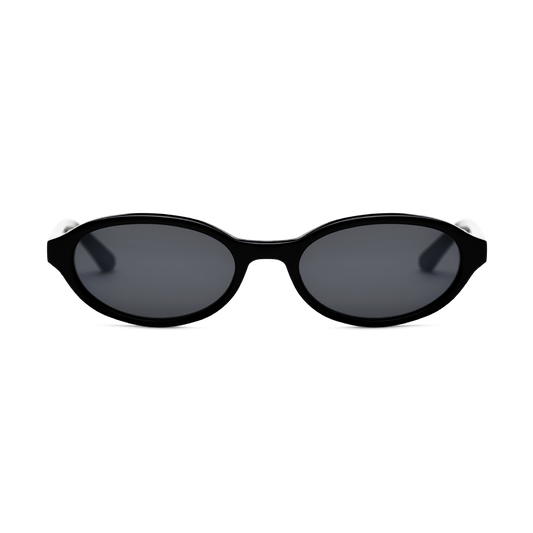 IVY Black Oval Sunglasses by Messy Weekend