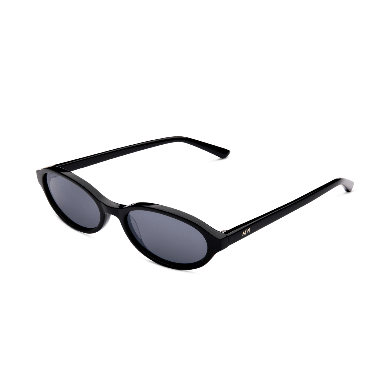 IVY Black Oval Sunglasses by Messy Weekend