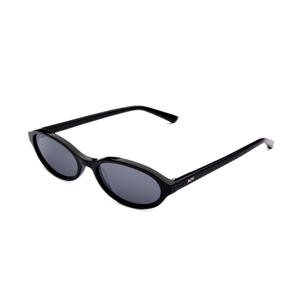 IVY Black Oval Sunglasses by Messy Weekend