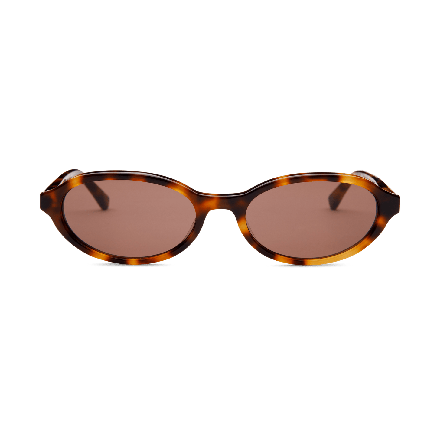 IVY Brown Tortoise Oval Sunglasses by Messy Weekend