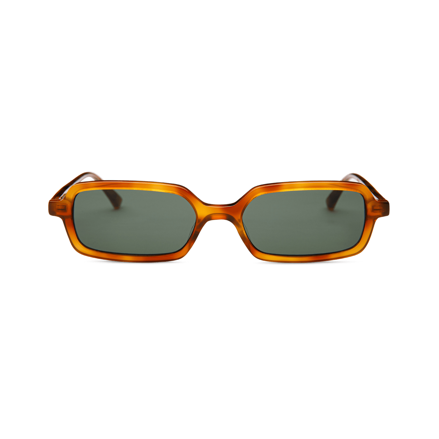 MILO Havana Tortoise Slim Rectangular Sunglasses by Messy Weekend