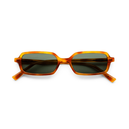 MILO Havana Tortoise Slim Rectangular Sunglasses by Messy Weekend
