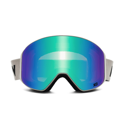 Messy Weekend Clear XE2 Ski Goggles - Green Mirrored (Grey Band)
