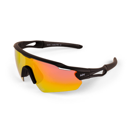Messy Weekend RAPID Sports Polarised Sunglasses - Black Sunset Running & Biking