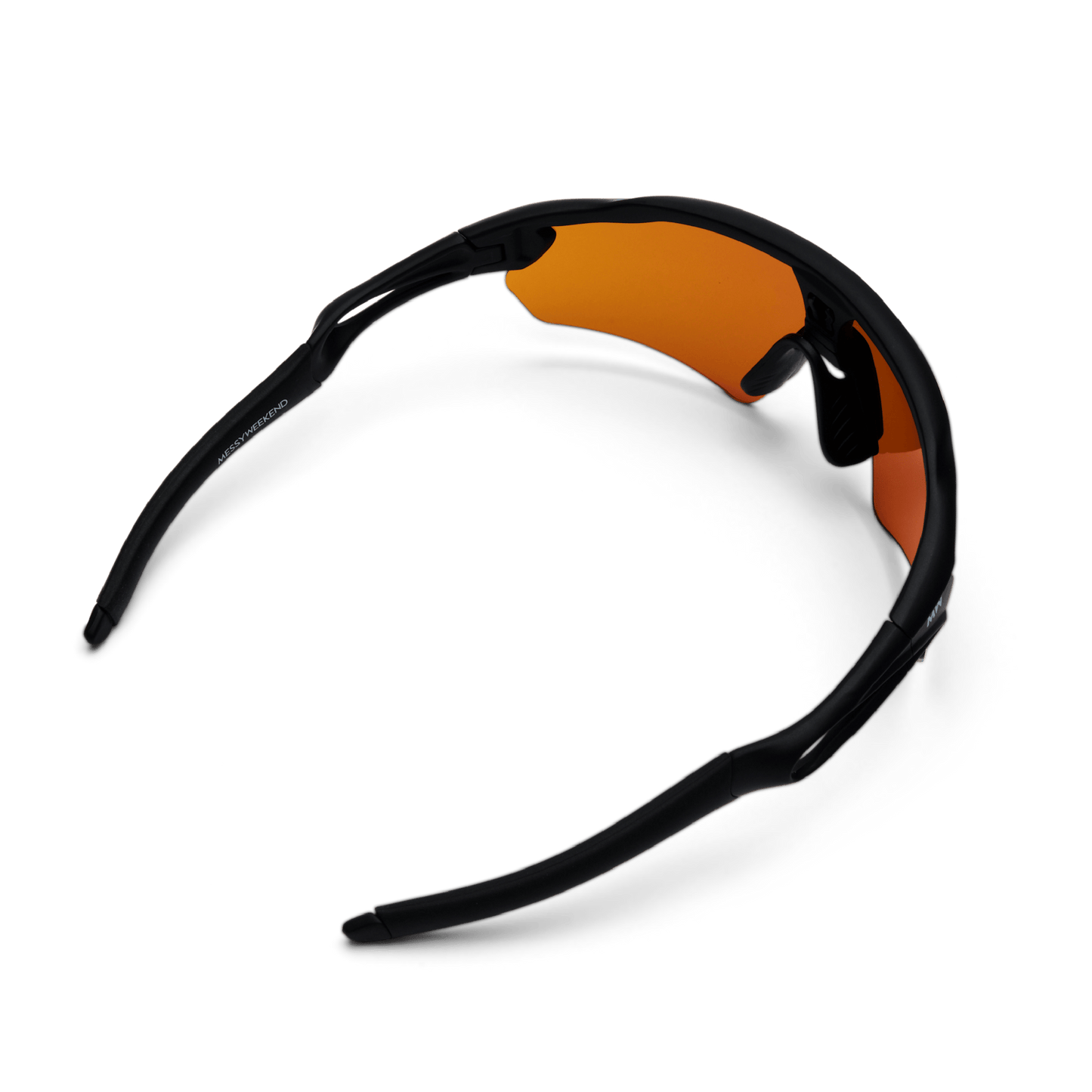 Messy Weekend RAPID Sports Sunglasses - Black/Orange Running & Cycling