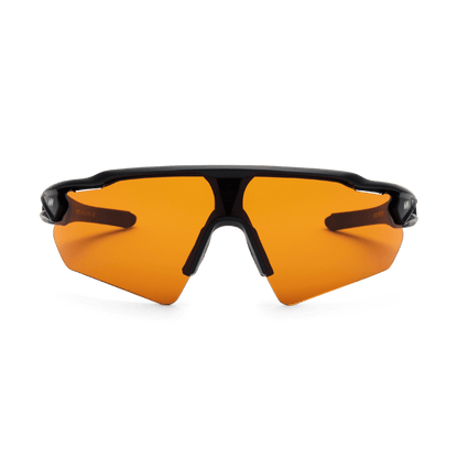 Messy Weekend RAPID Sports Sunglasses - Black/Orange Running & Cycling